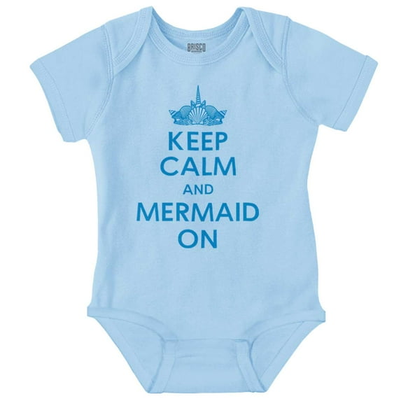 Keep Calm Mermaid On Beach Day Cute Bodysuit Jumper Girls Infant Baby Brisco Brands 6M