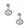 thumbnail image 1 of Delight Jewelry Keep Calm Mom is Here Pink Crystal Clip on Earrings, 1 of 5