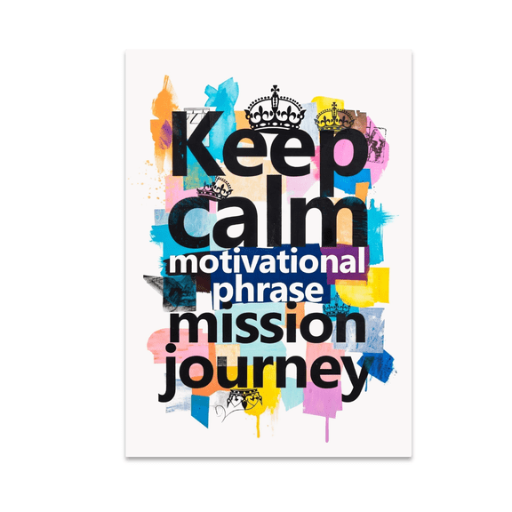 Keep Calm Motivational Phrase Journey - Yoga Enthusiast - 13x19 Poster Print