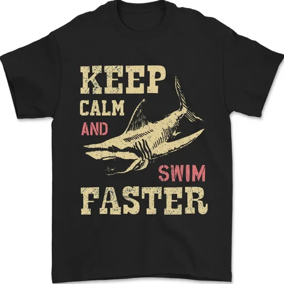 Keep Calm Scuba Diving Shark Diver Swim Mens Womens S-5Xl T-Shirt, Unisex T-Shirt