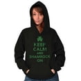 thumbnail image 1 of Keep Calm Shamrock On St Patrick's Hoodie Sweatshirt Women Men Brisco Brands X, 1 of 6