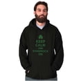 thumbnail image 1 of Keep Calm Shamrock On St Patrick's Unisex Plus Fleece Graphic Hoodie Brisco Brands 3X, 1 of 3