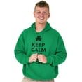thumbnail image 1 of Keep Calm Shamrock On St Patrick's Unisex Plus Size Hoodie Brisco Brands 4X, 1 of 6