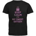 thumbnail image 1 of Keep Calm Sweet 16 Black Adult T-Shirt - 2X-Large, 1 of 1