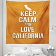 thumbnail image 1 of Keep Calm Tapestry, Love California Words with Map on Orange Backdrop Tourism Theme American State, Fabric Wall Hanging Decor for Bedroom Living Room Dorm, 5 Sizes, Orange White, by Ambesonne, 1 of 1