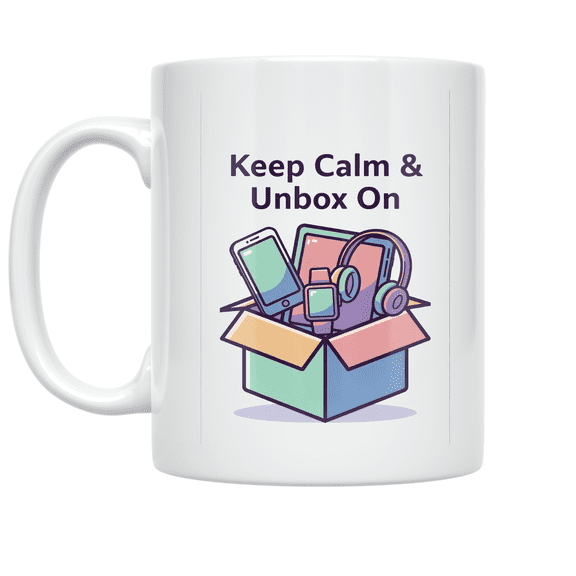 Keep Calm & Unbox On - Subscription Box Enthusiast - 11 oz Ceramic Coffee Mug