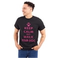 thumbnail image 1 of Keep Calm Walk Your Dog Pet Owner Plus Size Crewneck Graphic Tee Shirt Brisco Brands 2X, 1 of 5