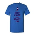 thumbnail image 1 of Keep Calm and Brady On New England Football DT Adult T-Shirt Tee, 1 of 2