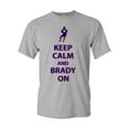 thumbnail image 1 of Keep Calm and Brady On New England Football DT Adult T-Shirt Tee, 1 of 2