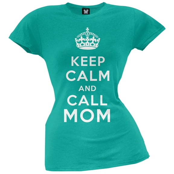 Keep Calm and Call Mom Juniors T-Shirt - Small