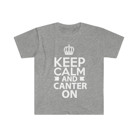 Keep Calm and Canter On Unisex T-shirt S-3XL Horse Equestrian