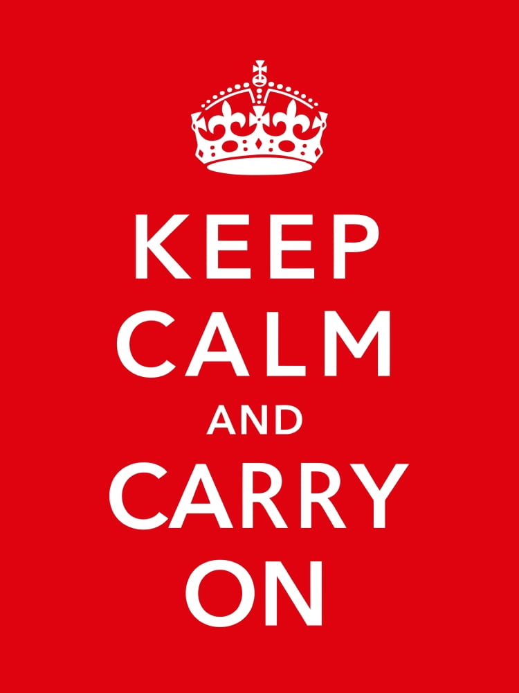 Keep Calm and Carry On Canvas Art - John ParrotStocktrek Images (25 x 33)