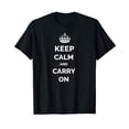 thumbnail image 1 of Keep Calm and Carry On Motivational Quote T-Shirt, 1 of 4