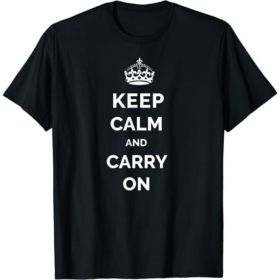 Keep Calm and Carry On Motivational Quote T-Shirt