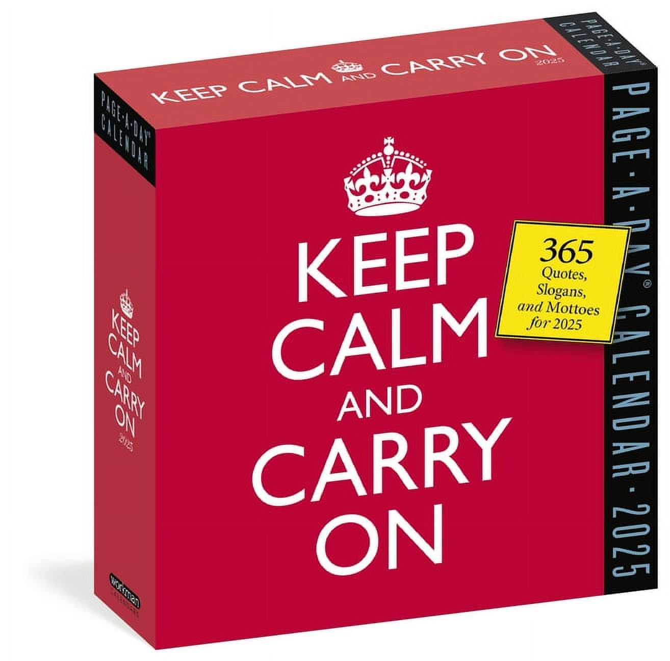 Keep Calm and Carry On PageADay Calendar 2025 365 Quotes, Slogans
