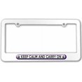 thumbnail image 1 of Keep Calm and Carry On Purple License Plate Tag Frame, Multiple Colors, 1 of 1