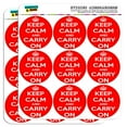 thumbnail image 1 of Keep Calm and Carry On Red 2" Scrapbooking Crafting Stickers, 1 of 2