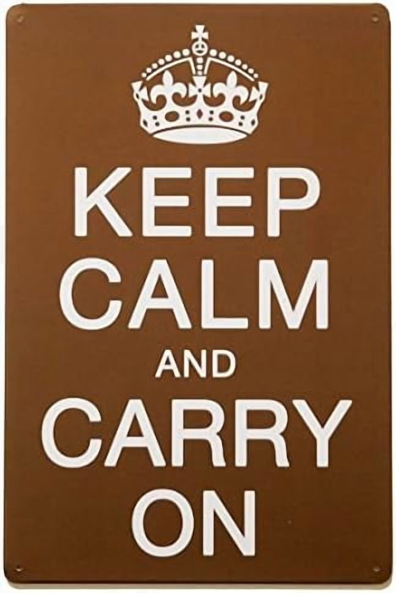 Keep Calm and Carry On Retro Vintage Decor Metal Tin Sign 12 X8 Inches ...