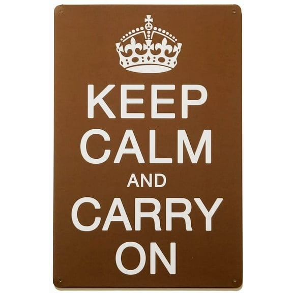Keep Calm and Carry On Retro Vintage Decor Metal Tin Sign Inches