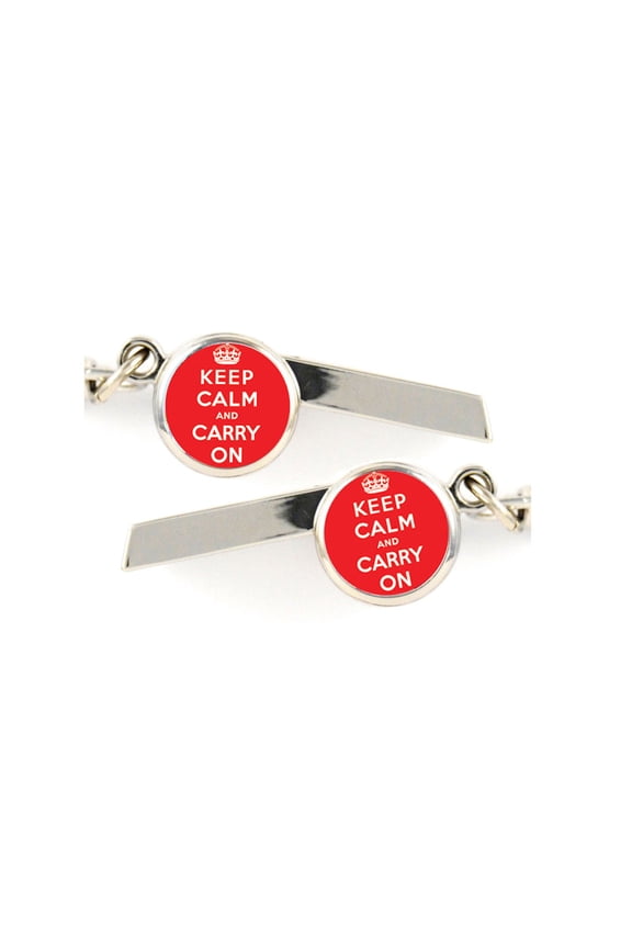 Keep Calm and Carry On Safety Whistle Keychain