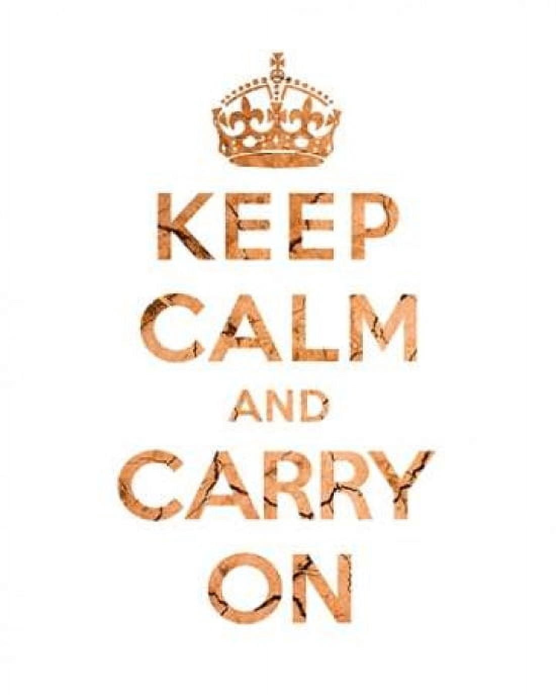 Keep Calm and Carry On - Texture II Canvas Art - The British Ministry of Information (24 x 30)