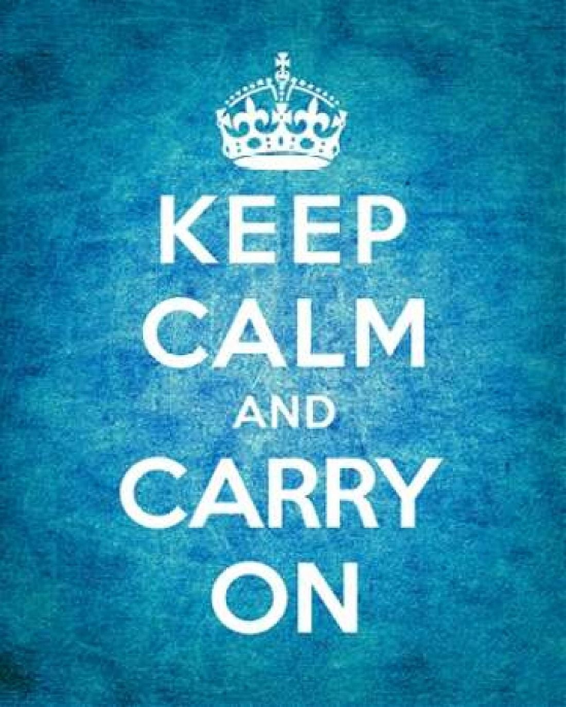 Keep Calm and Carry On - Vintage Blue Canvas Art - The British Ministry of Information (24 x 30)