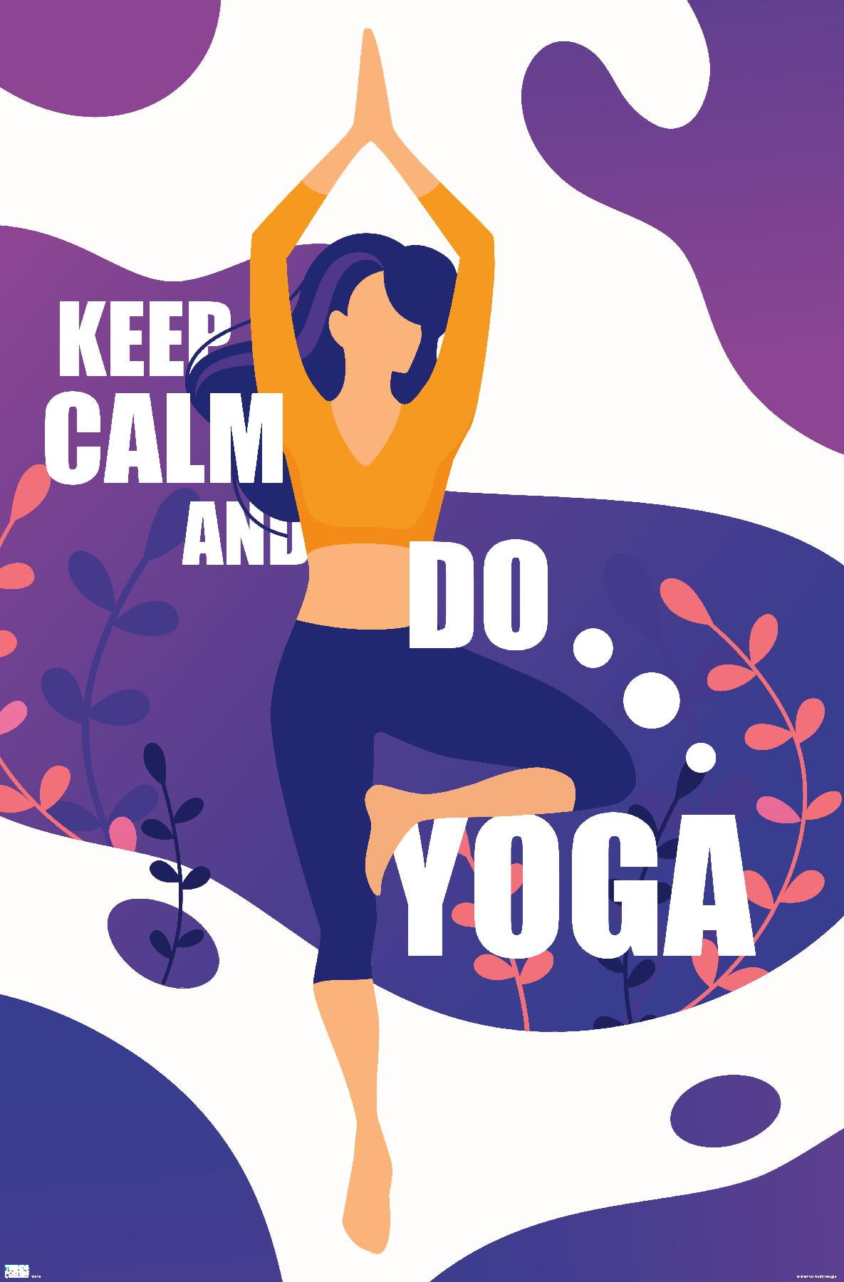 Keep Calm and Do Yoga Wall Poster, 22.375" x 34"