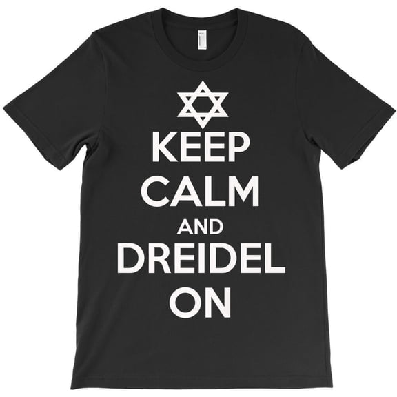 Keep Calm and Dreidel On Jewish Funny Hanukkah Themed Holiday Graphic - Perfect Birthday Present G34212 Unisex T-Shirt, Up to Size 5XL