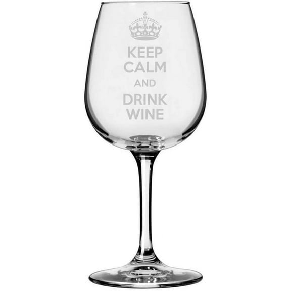 Keep Calm and Drink Wine Etched All Purpose 12.75oz Libbey Wine Glass