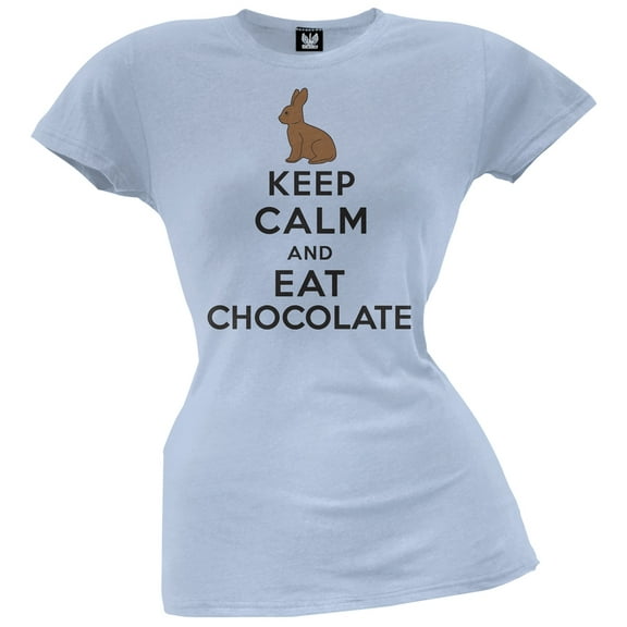 Keep Calm and Eat Chocolate Juniors T-Shirt