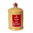 thumbnail image 1 of Pacific Giftware Keep Calm and Eat Cookies Ceramic Cookie Jar with Air Tight Lid 8.75 inch Tall, 1 of 2