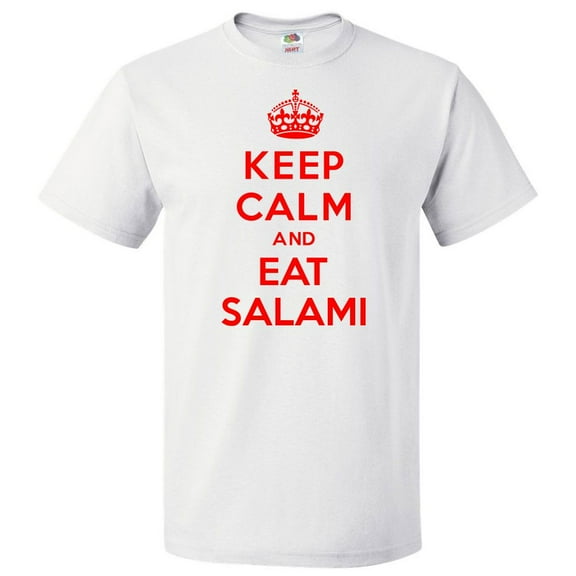 Keep Calm and Eat Salami T shirt Funny Tee Gift