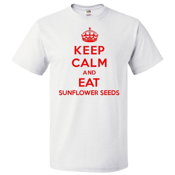 Keep Calm and Eat Sunflower Seeds T shirt Funny Tee Gift