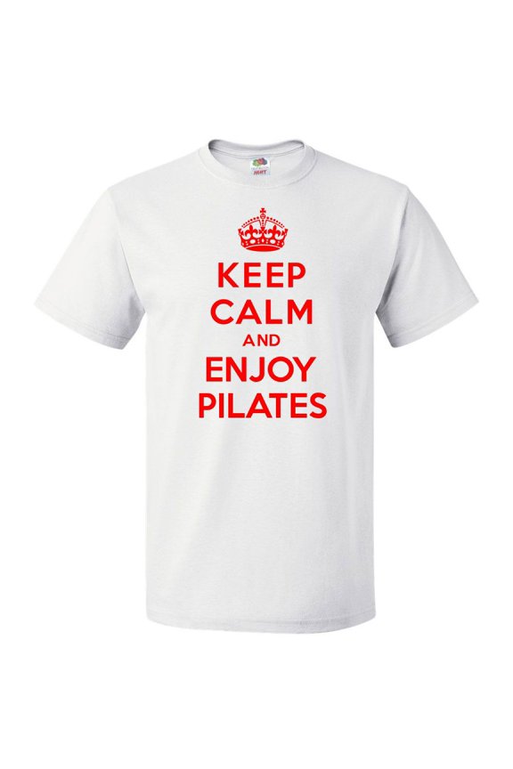 Keep Calm and Enjoy Pilates T shirt Funny Tee Gift
