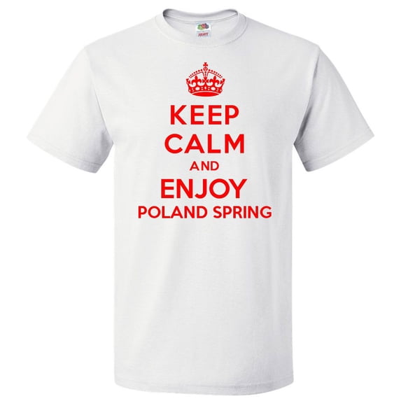 Keep Calm and Enjoy Poland Spring T shirt Funny Tee Gift