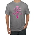 thumbnail image 1 of Keep Calm and Fight On Breast Cancer Awareness Men's Graphic T-Shirt, Heather Grey, 2XL, 1 of 3