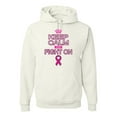 thumbnail image 1 of Keep Calm and Fight On Breast Cancer Awareness Unisex Graphic Hoodie Sweatshirt, White, X-Large, 1 of 3
