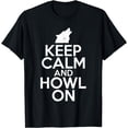 thumbnail image 1 of Keep Calm and Howl On Wolf T-Shirt, 1 of 3