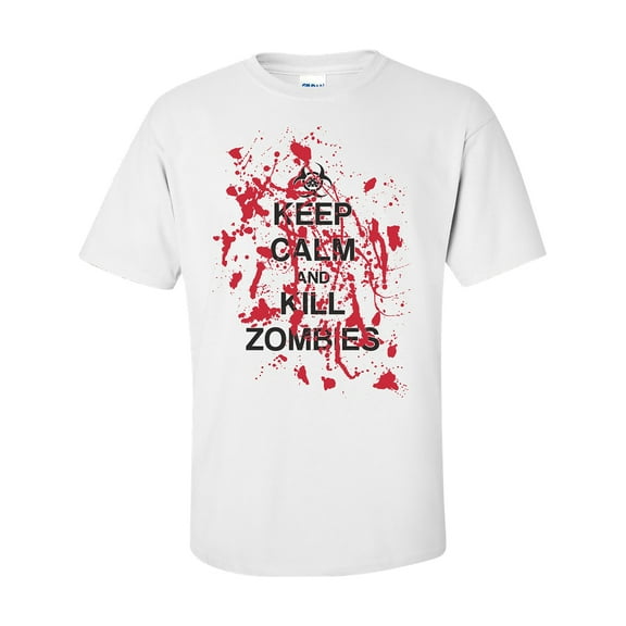 Keep Calm and Kill Zombies Adult Short Sleeve T-shirt