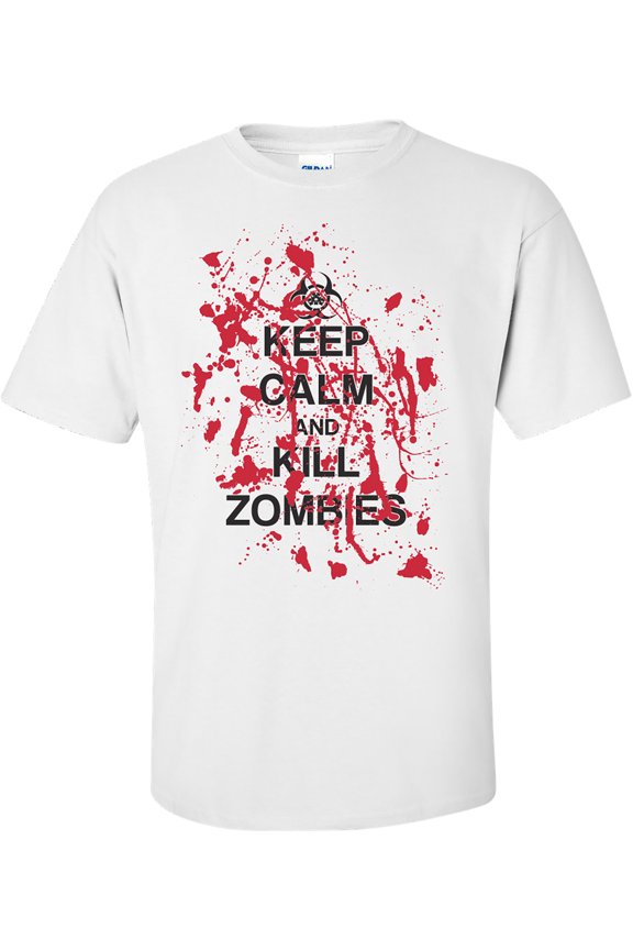 Keep Calm and Kill Zombies Adult Short Sleeve T-shirt
