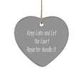 thumbnail image 1 of Keep Calm and Let The Court Reporter Handle It. Heart Ornament, Court Reporter , Useful Gifts for Court Reporter, 1 of 1