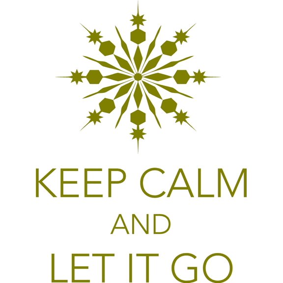 Keep Calm and Let it Go | StickerDecal Movie Quote | Vinyl Wall Decal | Snowflake Bedroom Sticker 22"x26" [DS17]