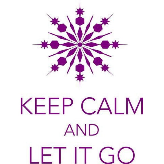 Keep Calm and Let it Go | StickerDecal Movie Quote | Vinyl Wall Decal | Snowflake Bedroom Sticker 22"x26" [DS17]