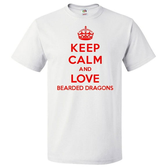 Keep Calm and Love Bearded Dragons T shirt Funny Tee Gift