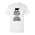 thumbnail image 1 of Keep Calm and Love Cows Animal Lover Unisex Adult T-Shirt Tee, 1 of 2