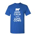 thumbnail image 1 of Keep Calm and Love Cows Animal Lover Unisex Adult T-Shirt Tee, 1 of 2