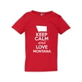 thumbnail image 1 of Keep Calm and Love Montana Country People Map Patriotic Toddler Kids T-Shirt Tee, 1 of 2