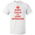 thumbnail image 1 of Keep Calm and Love Opossums T shirt Funny Tee Gift, 1 of 2