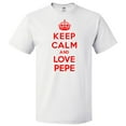thumbnail image 1 of Keep Calm and Love Pepe T shirt Funny Tee Gift, 1 of 2