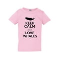 thumbnail image 1 of Keep Calm and Love Whales Sea Animal Lover Funny Toddler Kids T-Shirt Tee, 1 of 2